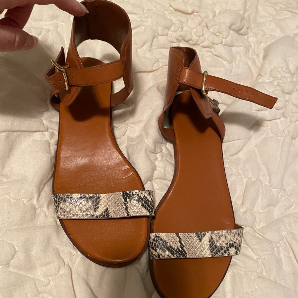 Cole Haan Camel/Snakeskin Sandals
